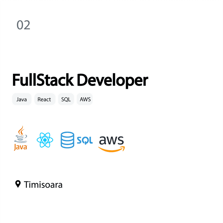 FullStack Developer (Java & React) in Timisoara